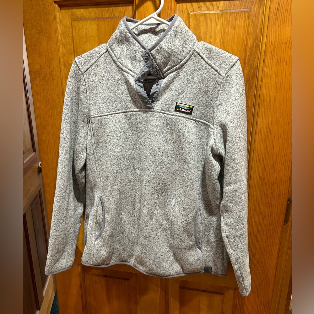 LL Bean fleece sweater pullover size Large